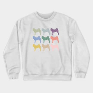 Shar Pei Dogs in Rainbow Colors Crewneck Sweatshirt
